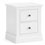 Bordeaux White Bedside 2 Drawers