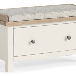 Modern Country Coconut White Hallway Bench With Drawer