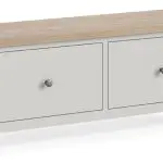 Modern Country Stone Grey Large 2 Drawer Bench
