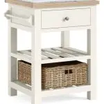 Modern Country Coconut White Small Kitchen Island