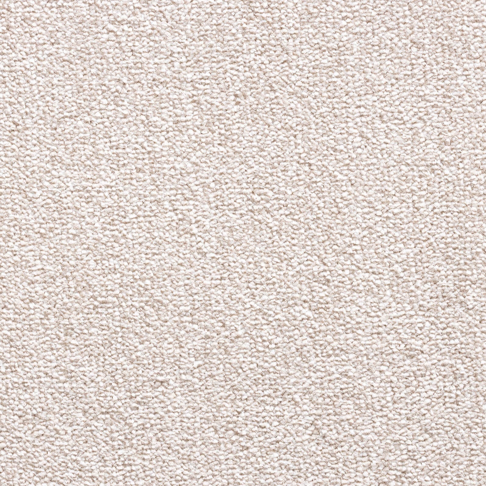 Close-up of light beige carpet fibers with a loop texture, seen from above.