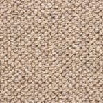 Close-up of beige loop-pile carpet fibers showing a soft, woven texture.