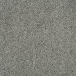 Close-up of gray carpet fibers with a plush loop texture, viewed from above.
